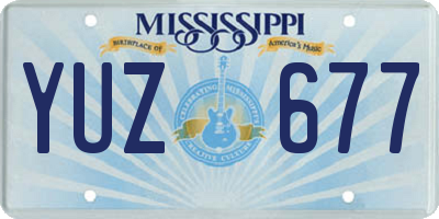 MS license plate YUZ677
