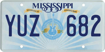 MS license plate YUZ682