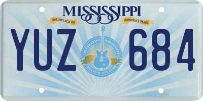 MS license plate YUZ684