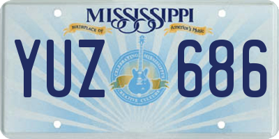 MS license plate YUZ686