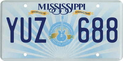 MS license plate YUZ688