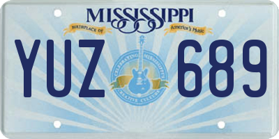 MS license plate YUZ689