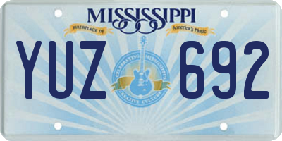 MS license plate YUZ692
