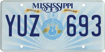MS license plate YUZ693