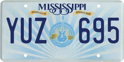 MS license plate YUZ695
