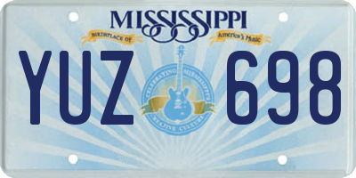MS license plate YUZ698