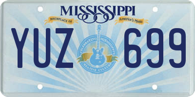 MS license plate YUZ699