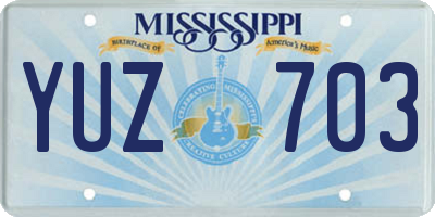 MS license plate YUZ703