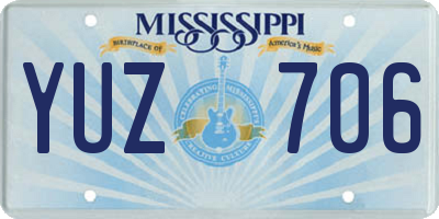 MS license plate YUZ706