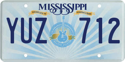 MS license plate YUZ712