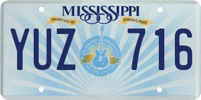 MS license plate YUZ716