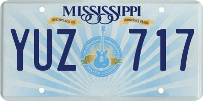 MS license plate YUZ717
