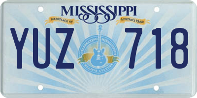 MS license plate YUZ718