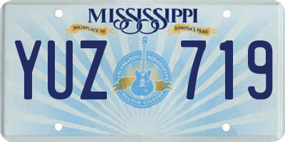 MS license plate YUZ719