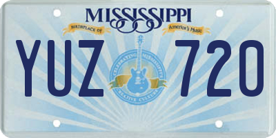 MS license plate YUZ720
