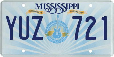 MS license plate YUZ721