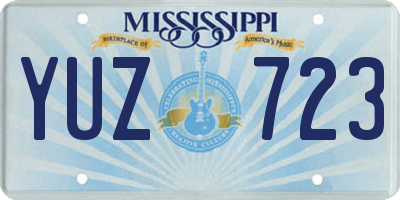 MS license plate YUZ723