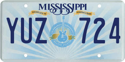 MS license plate YUZ724