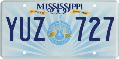 MS license plate YUZ727
