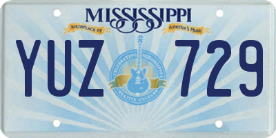 MS license plate YUZ729
