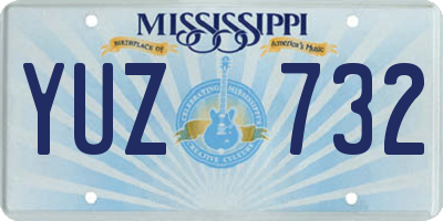 MS license plate YUZ732