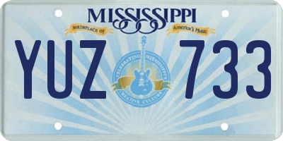 MS license plate YUZ733
