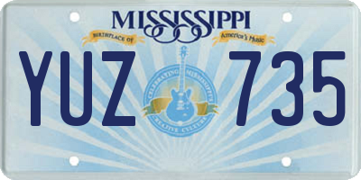 MS license plate YUZ735