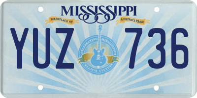 MS license plate YUZ736