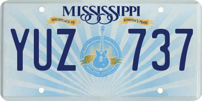 MS license plate YUZ737
