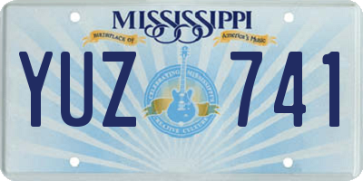 MS license plate YUZ741