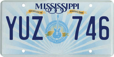 MS license plate YUZ746
