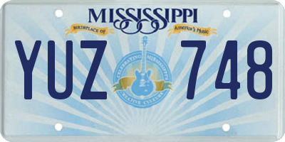 MS license plate YUZ748