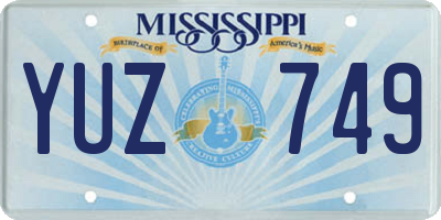 MS license plate YUZ749