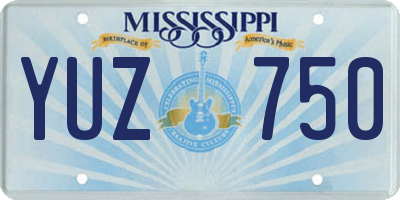 MS license plate YUZ750