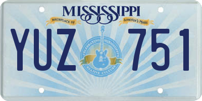 MS license plate YUZ751