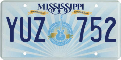 MS license plate YUZ752