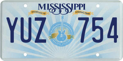 MS license plate YUZ754