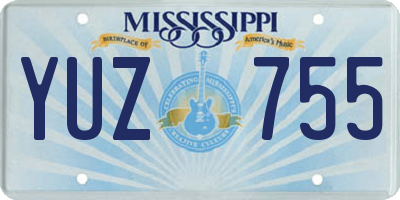 MS license plate YUZ755
