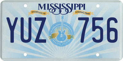 MS license plate YUZ756
