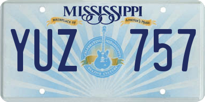 MS license plate YUZ757
