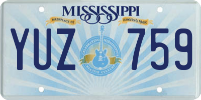 MS license plate YUZ759