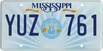 MS license plate YUZ761