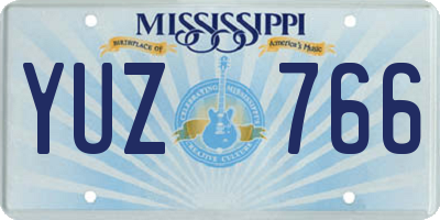 MS license plate YUZ766