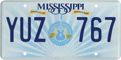 MS license plate YUZ767