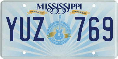 MS license plate YUZ769