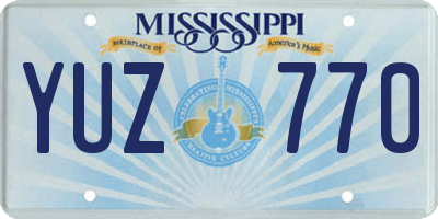MS license plate YUZ770