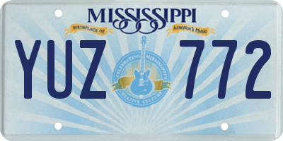 MS license plate YUZ772