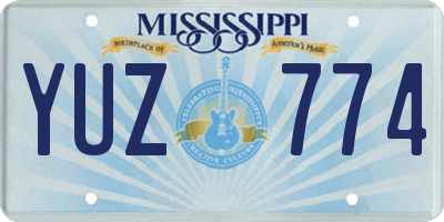 MS license plate YUZ774