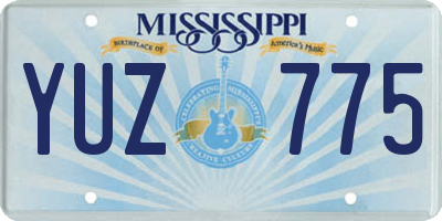 MS license plate YUZ775