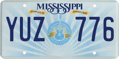 MS license plate YUZ776